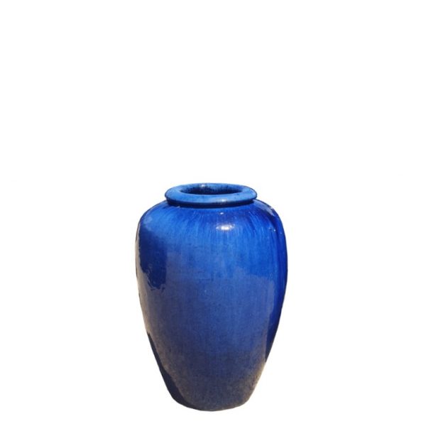 Glazed Blue Temple Jar